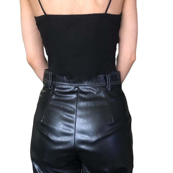 Prettylittlethings faux-leather Biker Straight-leg Pants - Picture 7 of 7